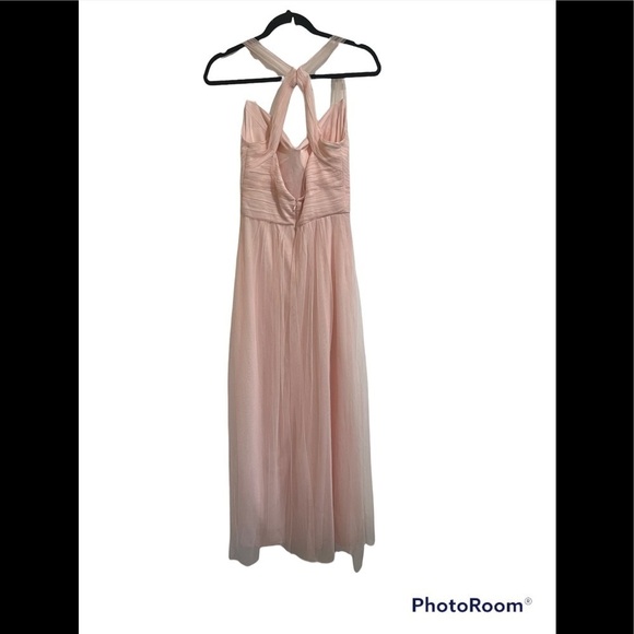 Bill levkoff blush chiffon bridesmaid gown size 2 - Picture 2 of 7